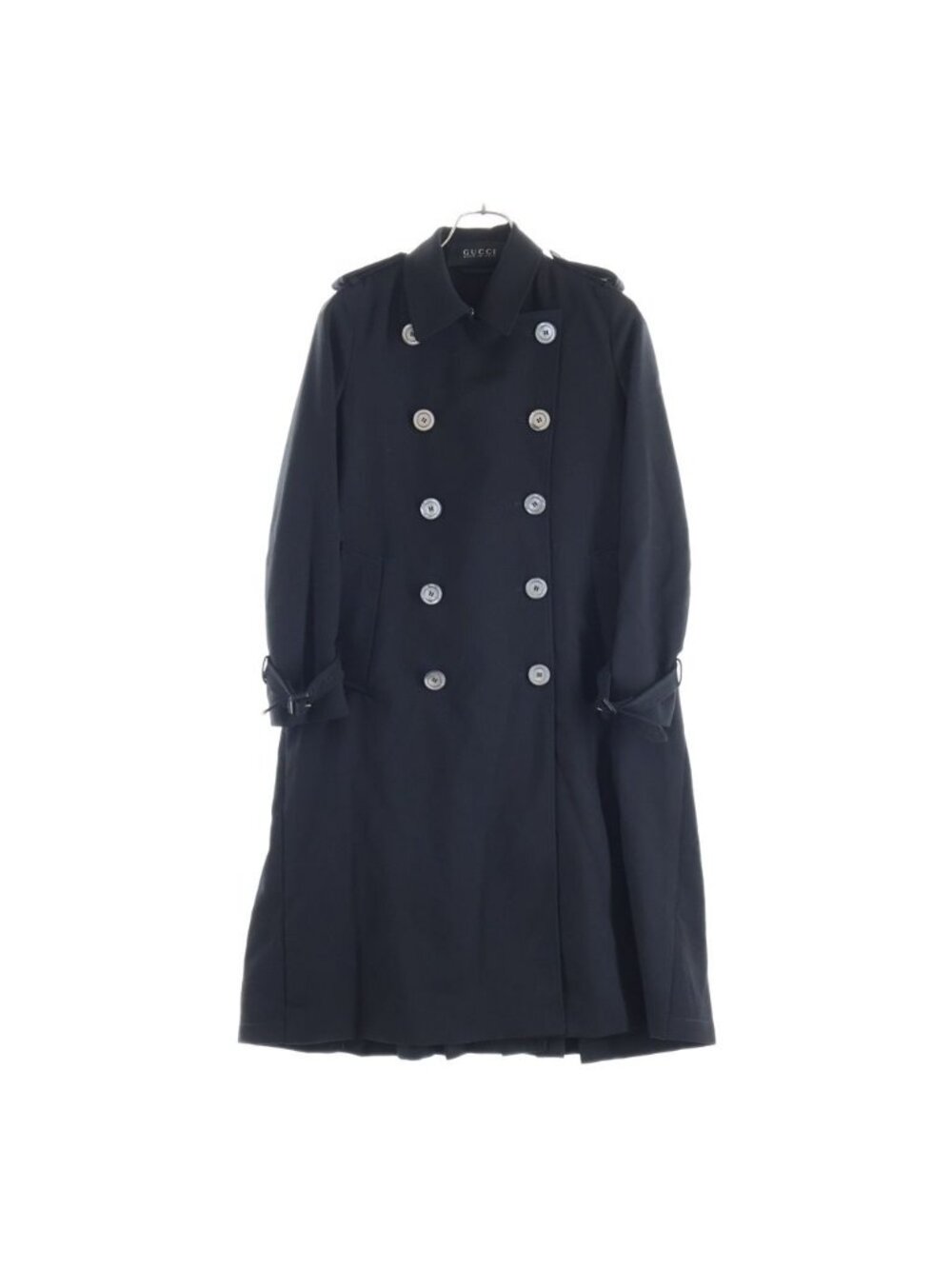 Gucci Wool Trench Coat Black
